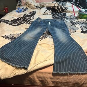 Pinstriped jeans perfect condition never worn